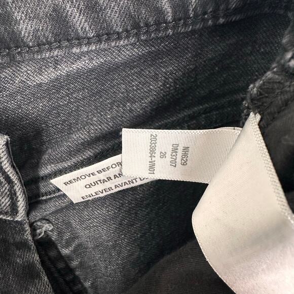 Madewell Mid-rise The Perfect Vintage Jean in Lunar wash Distressed Black Sz 26 - Picture 13 of 15